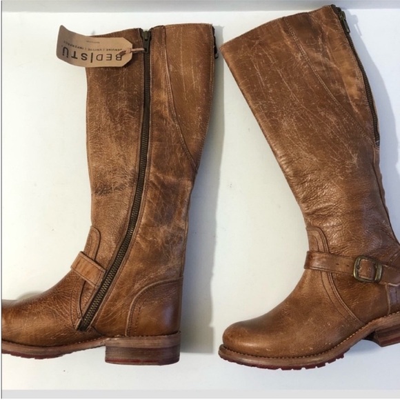 NWT BedStu Leather Gayle Tall Boot Brown 6.5 - Picture 2 of 13